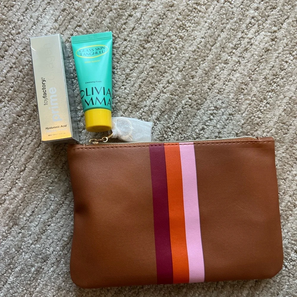 ipsy Makeup Set with Brown Bag and Skincare Essentials